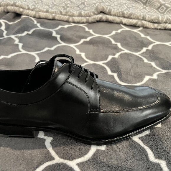SALVATORE FERRAGAMO LANIER MENS LACE UP OXFORD LOAFER- SIZE 8.5EEE IN BLACK main image 4